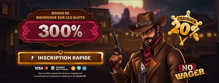 Bannière promotionnelle Mad Casino - Bonus 300% et cashback 20%